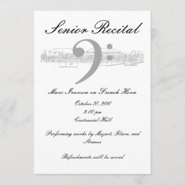 Senior Music Overweging - Bass Clef Kaart
