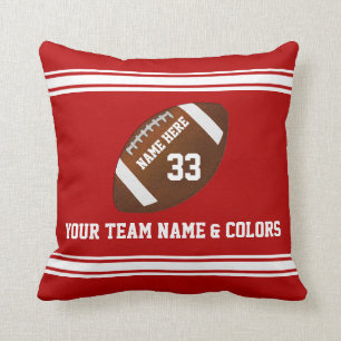 Senior Night Football Gift Ideeën Jouw tekst, kleu Kussen
