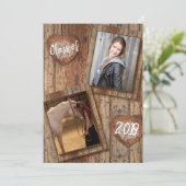 Senior Photo Afstuderen - Barnwood Kaart (Staand voorkant)