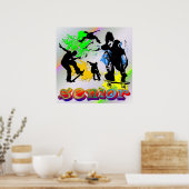 Senior - Poster de planche à roulettes (Cuisine)