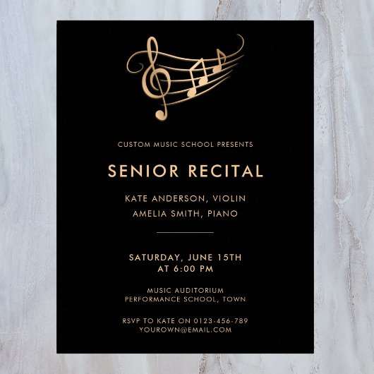 Senior Recital Music Concert Template Poster