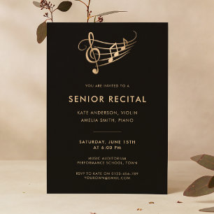 Senior recital muziekconcert Sjabloon Kaart