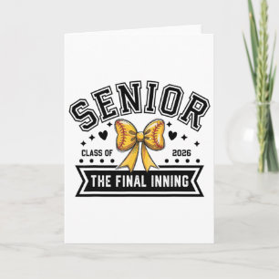 Senior Softll Cl van 2026 Crew Softll Senior Night Kaart
