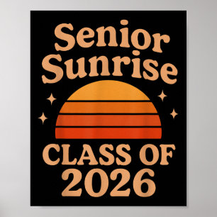 Senior Sunrise 2026 High School 12e twaalfde klas Poster