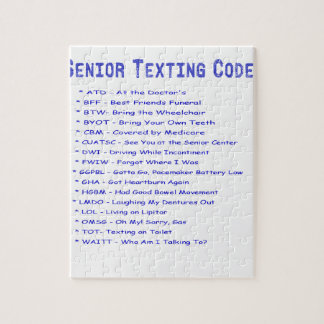 Senior Texting Code Legpuzzel