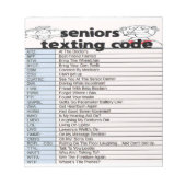 Senior Texting Code Notitieblok (Voorkant)