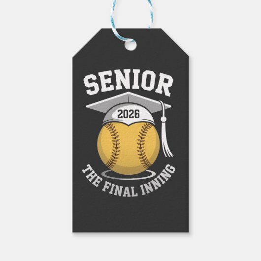 Senior The Final Inning 2026 Softbal Afstuderen  Cadeaulabel (Voorkant)