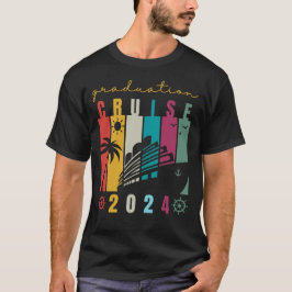 Senior Trip Cruise Afstuderen AW Ship Palm Tree T-shirt