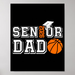 Senior vader klas van 2026 basketbal vader afstude poster