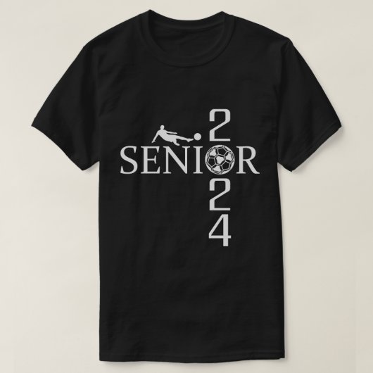 Senior Voetbal Atleet Klasse van 2024 T-shirt (Design voorkant)