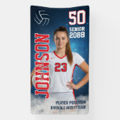 Senior Volleyball Girls Player Custom Sports Photo Spandoek (Verticaal)
