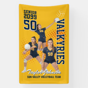 Senior Volleybalspeler Aangepaste Foto Sport Spandoek
