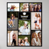 Senior Year Friends Photo Collage 2023 Afstuderen Poster (Voorkant)