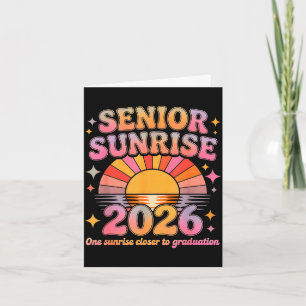 Senior zonsopgang 2026 boho kleurrijk middelbare s kaart