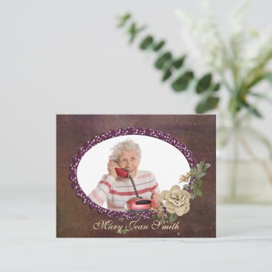 Senioren Burger verjaardag uitnodiging (Staand voorkant)