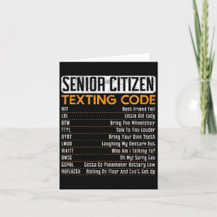 Senioren sms-code voor een opa of oma kaart