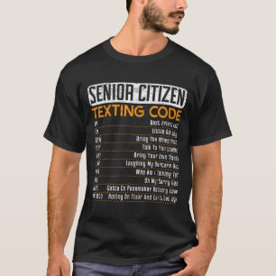 Senioren sms-code voor een opa of oma t-shirt