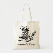 Seniore's Pizza B/W Bag Tote Bag (Voorkant)