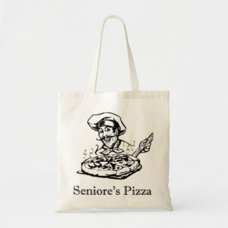 Seniore's Pizza B/W Bag Tote Bag