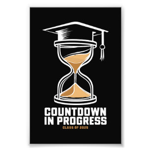 Seniorklas van 2025 Countdown naar afstudeercadeau Foto Afdruk
