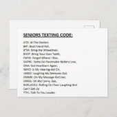 Seniors Texting Code Feestdagenkaart (Voorkant / Achterkant)