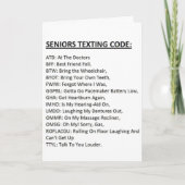 Seniors Texting Code Kaart (Voorkant)