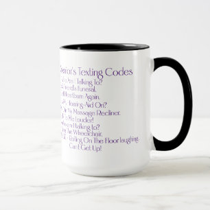 "Senior's Texting Codes" Aangepaste koffie / thee Mok