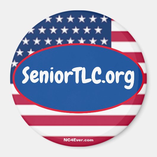 SeniorTLC.org Patriottische magneet (Voorkant)