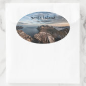 Senja Island Ovale Sticker (Tas)