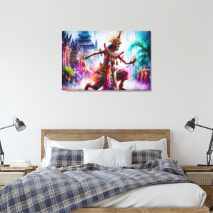 Senja Tari: Schemerdans op Bali Canvas Afdruk