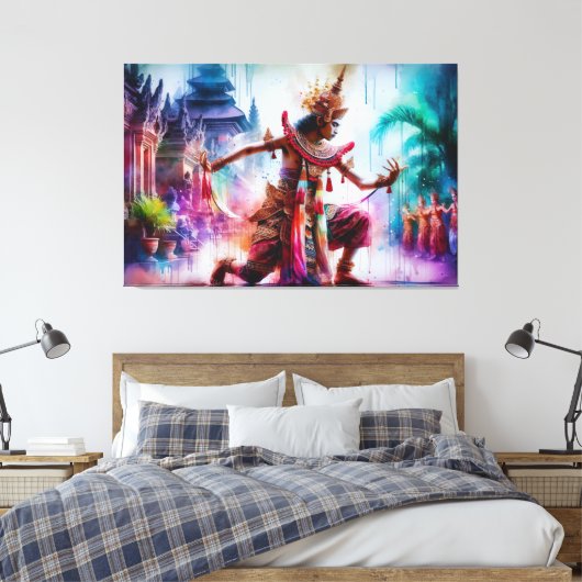 Senja Tari: Schemerdansen op Bali Canvas Afdruk (Insitu (Slaapkamer))