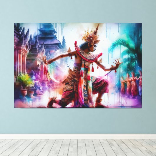 Senja Tari: Schemerdansen op Bali Canvas Afdruk (Insitu (Houten vloer))