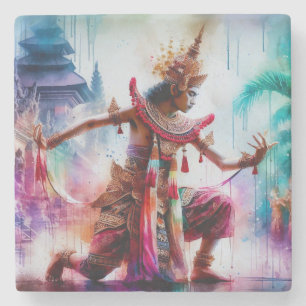 Senja Tari: Schemerdansen op Bali Stenen Onderzetter