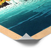 Senju Waterfall, Akame Hasui Kawase shin hanga art Poster (Hoek)