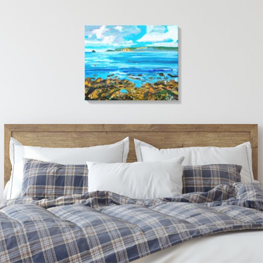 Sennen Cornwall Canvas Afdruk (Insitu (Slaapkamer))