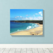 Sennen Cove Beach Cornwall England Canvas Afdruk (Insitu (Houten vloer))