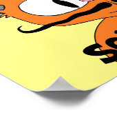 Senor Gato Cartoon Mustache Cat Cowboy Poster (Hoek)