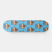 Señor Gato Cowboy Cartoon Mustache Cat Skateboard (Horizontaal)