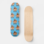 Señor Gato Cowboy Cartoon Mustache Cat Skateboard (Voorkant)