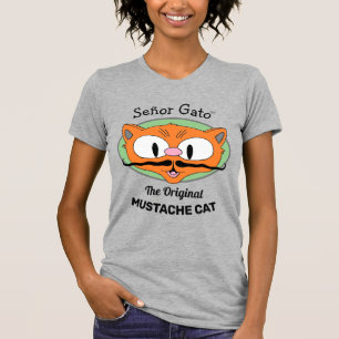 Señor Gato™ de originele cartoon kat met snor T-shirt