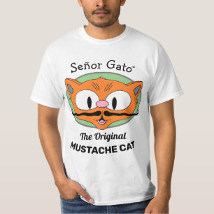 Señor Gato™ de Originele Snorharige Kat T-shirt