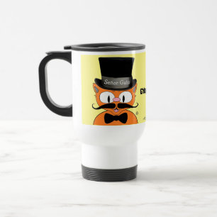 Señor Gato Mustache Cat w/Top Hat Travel Mug Reisbeker