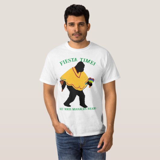 Senor Squatcho de Mayo met Poncho T-shirt (Voorkant volledig)