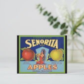Senorita Apples San Francisco Briefkaart (Staand voorkant)
