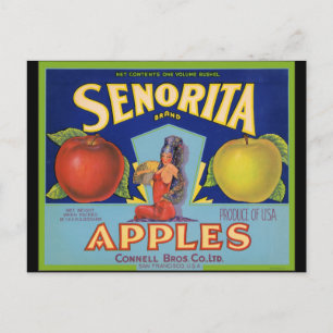 Senorita Apples San Francisco Briefkaart