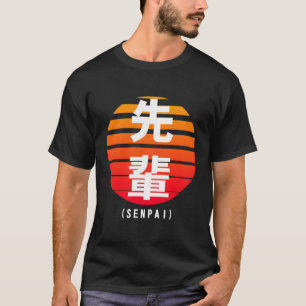 Senpai Kanji Script Tachtiger Look T-shirt