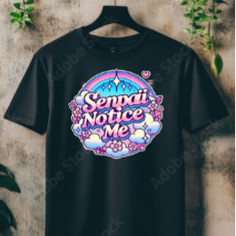 Senpai, let op t-shirt