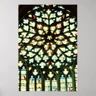 SENS CATHEDRAL ROOS WINDOW POSTER