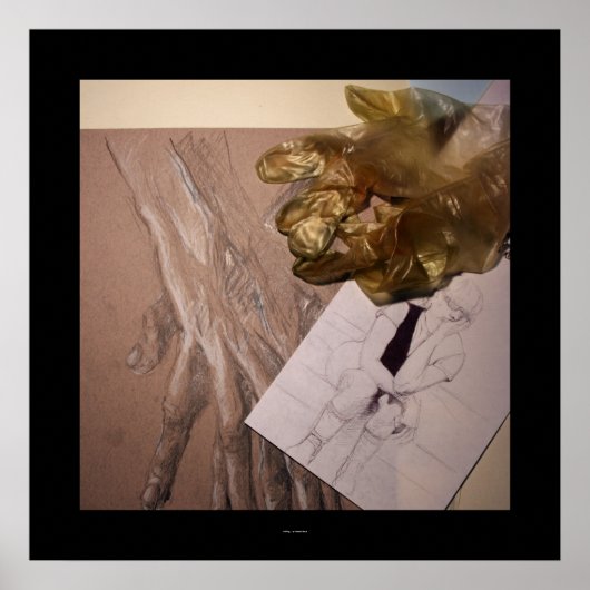 Sens comme bizarre ou en attente Dessins Poster (Devant)