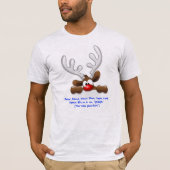 SENS SEC DE L'HUMOUR FUNNY REINDEER GRAY T-SHIRT (Devant)